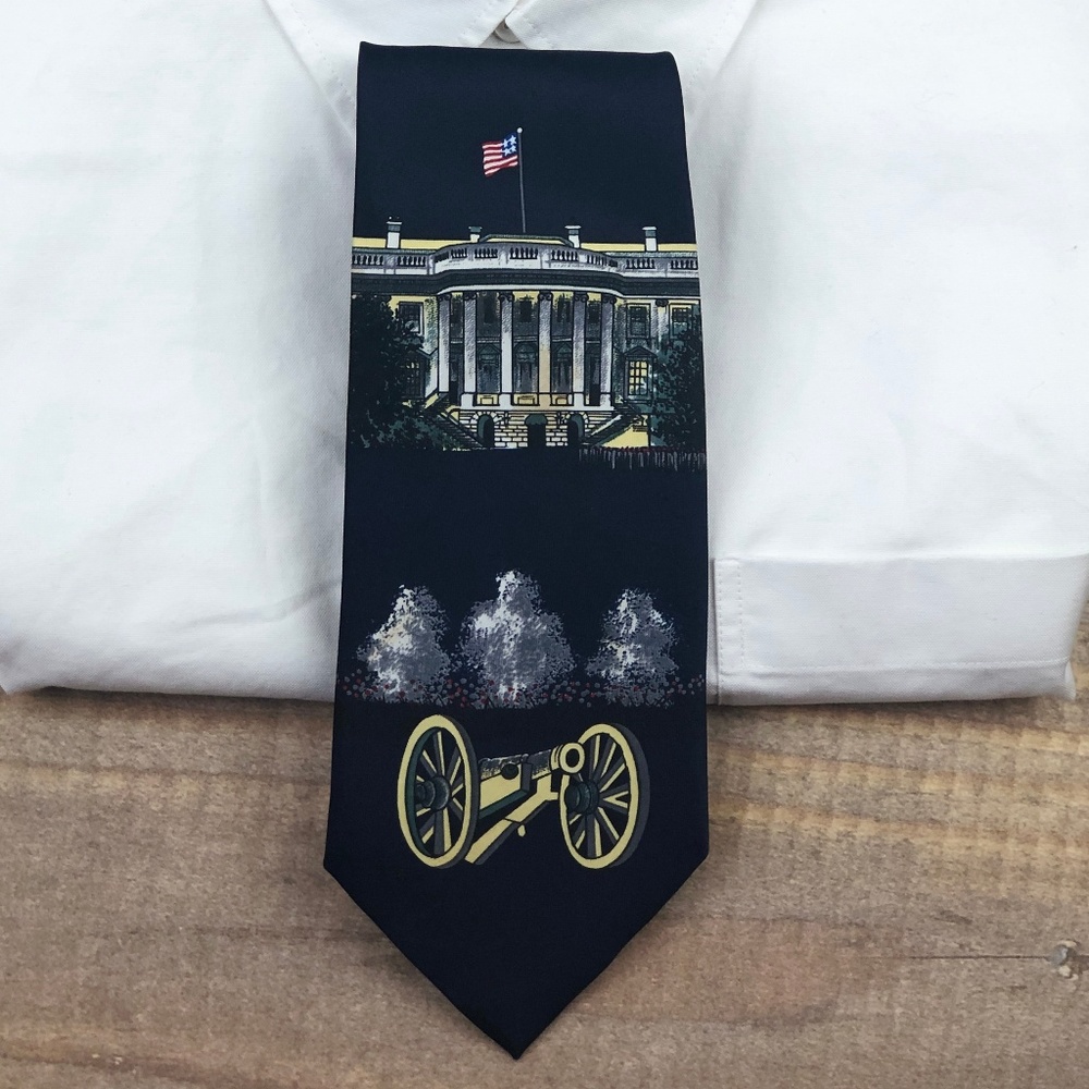 Rene Chagal Men's Tie Necktie The White House USA